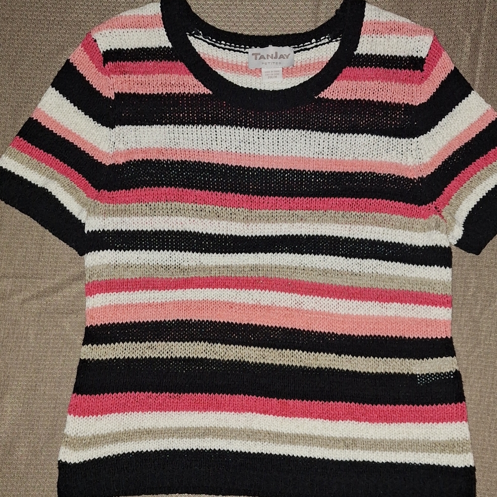 TanJay Striped Knit Top